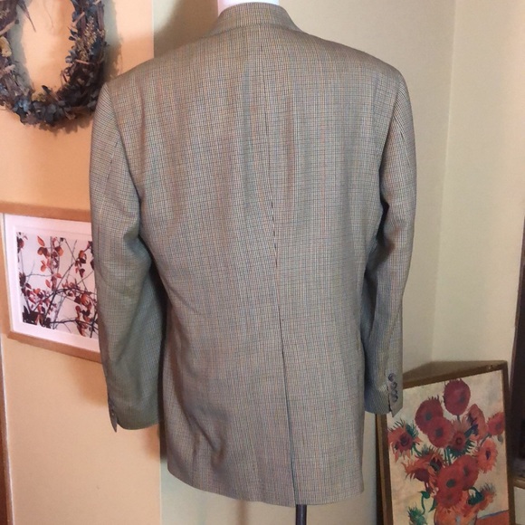 PETERBOROUGH ROW Bloomingdales Size   42R Blazer Coat MicroSquare 100% Pure Wool - Picture 5 of 16